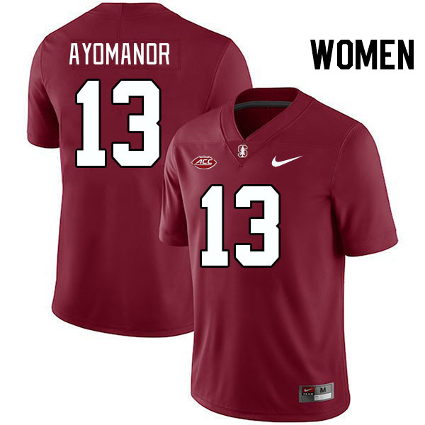 Women #13 Elic Ayomanor Stanford Cardinal 2024 ACC Conference College Football Jerseys Stitched-Card